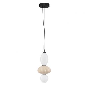 Pendul LED decorativ ceramic Bej, Alb, ONETA