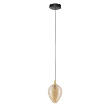 Pendul LED modern, Metal, Sticla, Champaign, Nali