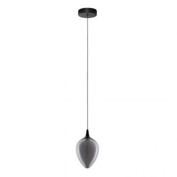Pendul LED modern, Metal, Sticla, Fumuriu, Nali