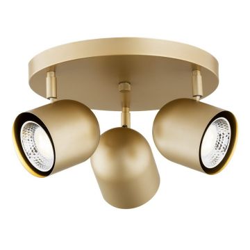 Plafoniera cu 3 spoturi design modern Isola auriu