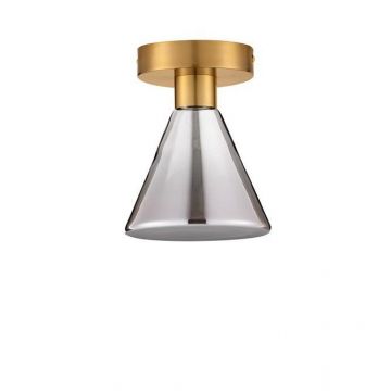 Plafoniera, Spot aplicat LED, Metal, Sticla, Fumuriu, Voi