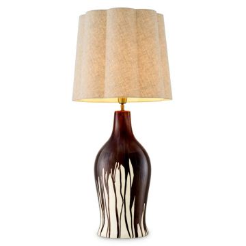 Veioza, Lampa de masa LUX, Ceramica, Maro, Beatriz