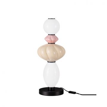 Veioza LED decorativa ceramica Alb, Roz, Bej, ONETA