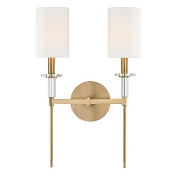 Aplica de perete design clasic AMHERST alama antichizata, cu 2 surse de lumina