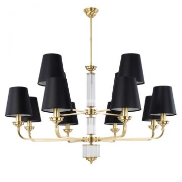 Candelabru 12 brate modern realizat manual Verde