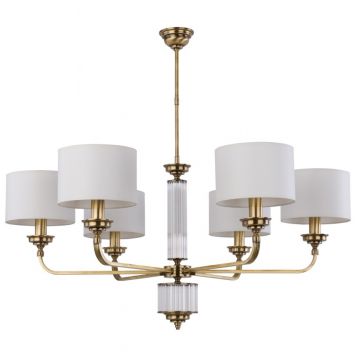 Candelabru 6 brate modern realizat manual Verde