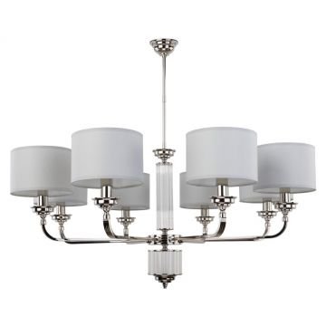 Candelabru 8 brate modern realizat manual Verde