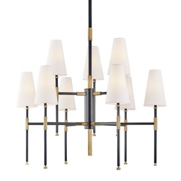 Candelabru LUX design clasic BOWERY bronz antichizat, cu 9 surse de lumina