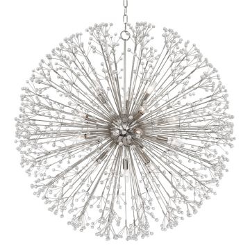 Candelabru LUX design modern DUNKIRK nichel lucios, cu 16 surse de lumina