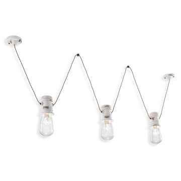 Lustra cu 3 pendule design retro realizata manual din ceramica URBAN