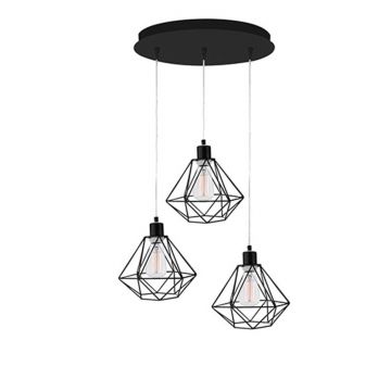 Lustra design modern Ã˜30cm Pietra 3 neagra NVL-673603
