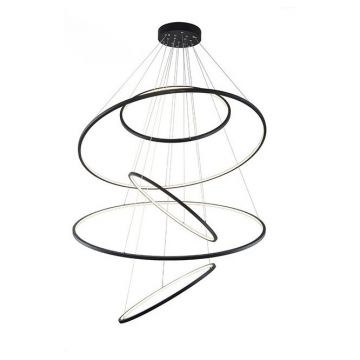 Lustra LED XXL dimabila design modern casa scarii Wheel neagra ZZ AZ3137
