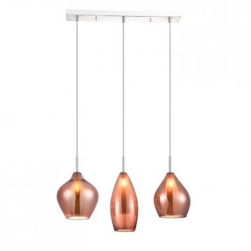 Lustra moderna AMBER MILANO 3 cupru ZZ AZ3078
