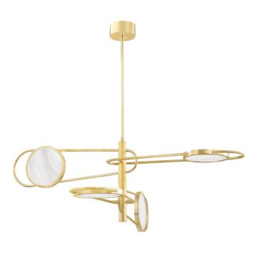 Lustra suspendata LED design modern JERVIS cu surse de lumina pe doua nivele