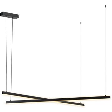 Lustra suspendata LED, Otel, Negru, MIAMI