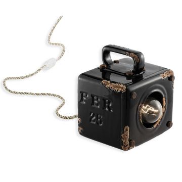 Veioza design retro realizat manual din ceramica INDUSTRIAL