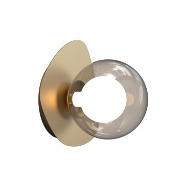 Aplica de perete G9, Sticla Gri, Baza Aurie, ZB-2578