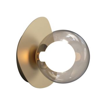Aplica de perete G9, Sticla Gri, Baza Aurie, ZB-2580