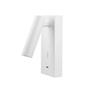 Aplica de perete, Mufa USB, LED, Tarifa II alb MA-8498