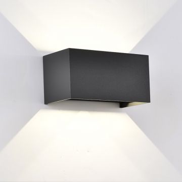 Aplica LED dimabila iluminat exterior ambiental IP54 DAVOS Double negru MA-8607