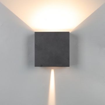 Aplica LED dimabila iluminat exterior ambiental IP54 DAVOS XL negru MA-8611