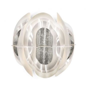 Aplica moderna design Art Deco realizata manual Fiordlys Silver