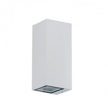 Aplica moderna exterior cu iluminat ambiental IP54 JAKE WALL 2 alba ZZ AZ3322