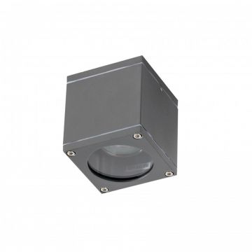 Aplica moderna exterior cu iluminat ambiental IP54 JOE SQUARE gri inchis ZZ AZ3323