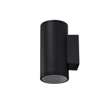 Aplica moderna exterior cu iluminat ambiental IP54 JOE WALL 2 neagra ZZ AZ3320