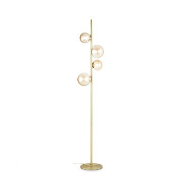 Lampa de podea design modern Perlage PT4 alama/amber