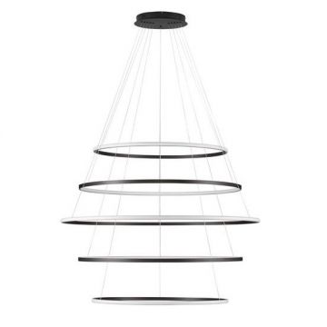 Lustra LED CCT, Design Circular, 120cm, Negru, Maelo NVL-9130643