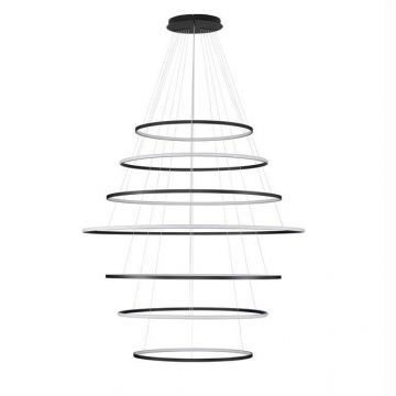 Lustra LED CCT, Design Circular, 150cm, Negru, Maelo NVL-9130644