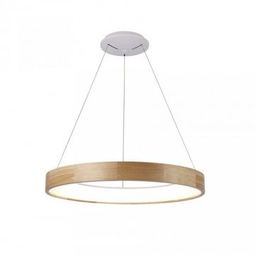 Lustra LED moderna design lemn natural Ã˜45cm Silvam ZZ AZ3344