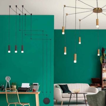 Lustra moderna cu 10 pendule de 3metri Ziko G9 antique