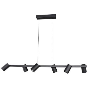 Lustra suspendata cu 6 spoturi SAL negru MA-8298