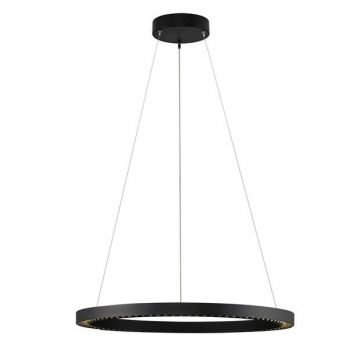Lustra suspendata LED design circular DEOS negru NVL-9030894