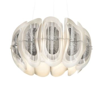 Lustra suspendata LED Fiordlys Round Silver