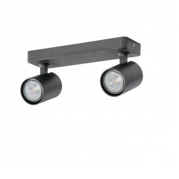 Plafoniera cu 2 spoturi directionabile de tavan/plafon EXO 2 neagra ZZ AZ3195