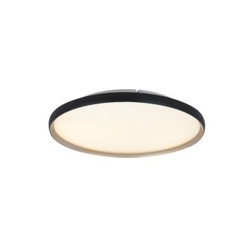 Plafoniera LED CCT, diametru 40cm, Negru-Auriu, ZB-25186