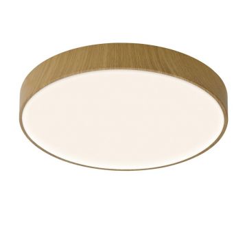 Plafoniera LED CCT, dimabila, diametru 50cm, lemn, CUMBUCO II MA-8840