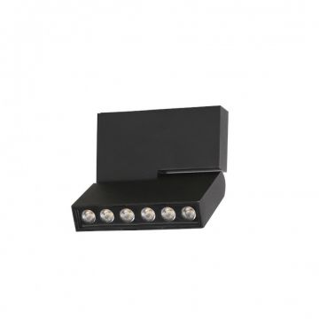 Spot LED aplicat directionabil de tavan/plafon LEON 5 negru ZZ AZ3489