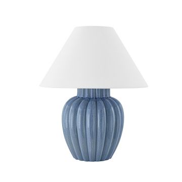 Veioza LUX, Ceramica Albastra, Tesatura In, CLARENDON