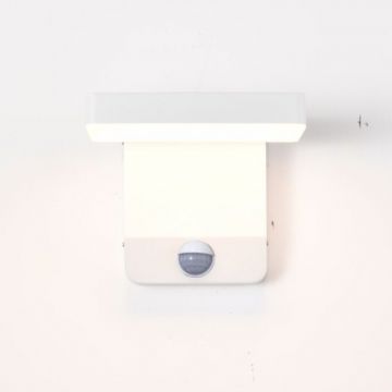 Aplica de perete exterior LED, Protectie IP54, Senzor de miscare, Cooper alb MA-8476