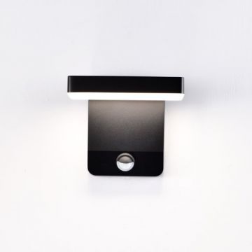 Aplica de perete exterior LED, Protectie IP54, Senzor de miscare, Cooper negru MA-8477