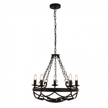 Candelabru design rustic Cartwheel III - 5lt 8905-5BK SRT
