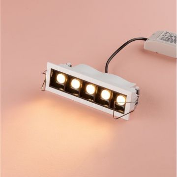 Corp incastrabil tavan fals cu 5 spoturi LED SWAN alb/ negru NVL-9232126