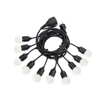 Instalatie cu 10 surse de iluminat exterior design modern FIESTA SP10 NERO 246796 IDL