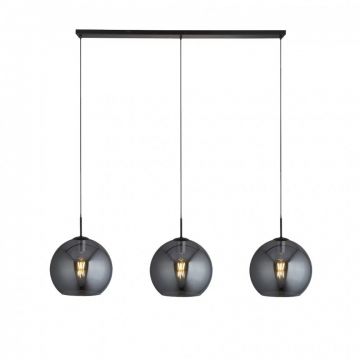 Lustra design modern cu 3 pendule fumurii AMSTERDAM 1023-3SM SRT