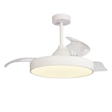 Lustra LED CCT cu ventilator si telecomanda ALASKA alb MA-8752