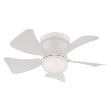 Lustra LED cu ventilator si telecomanda HINES alb 40cm, 03609W GL